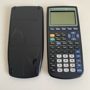 TI-83 Plus Texas Instruments Black Graphing Calculator with Cover